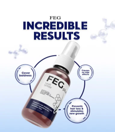 Stop Hair Loss, Start Hair Growth with FEG Plus Spray 🚀