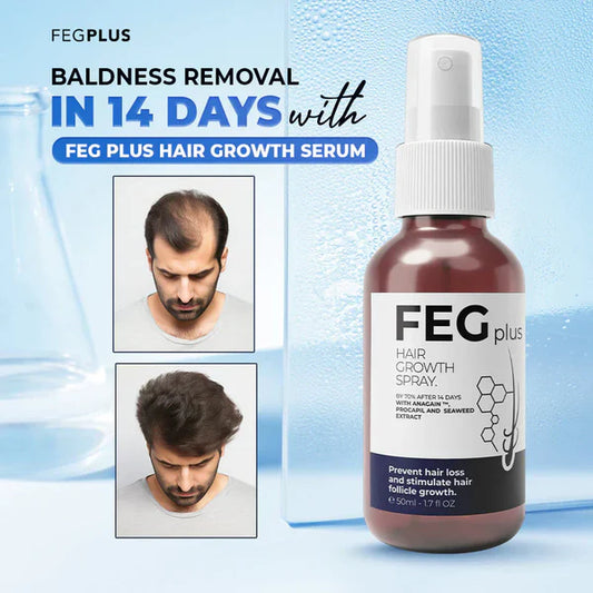 Stop Hair Loss, Start Hair Growth with FEG Plus Spray 🚀